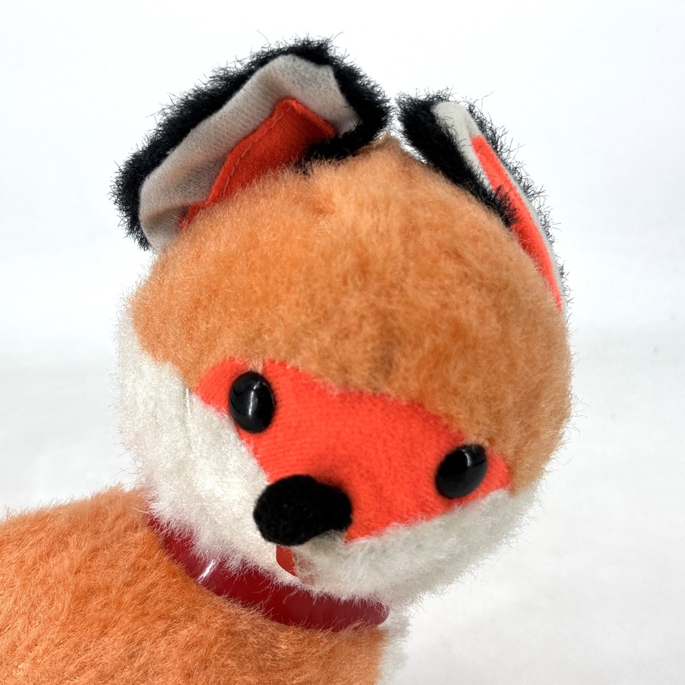Vintage SUPERIOR TOY AND NOVELTY Plush Orange Fox Red Collar‎ 12" 1960s 1970s - Picture 2 of 16